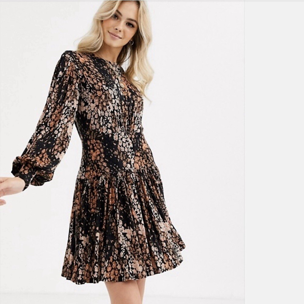 Free People Heartbeats Mini Dress in Black Size Small